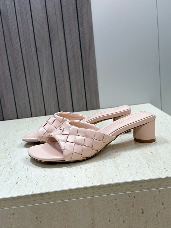 BV 26s Blink Intrecciato Mules 4.5cm Pink Leather 896578
