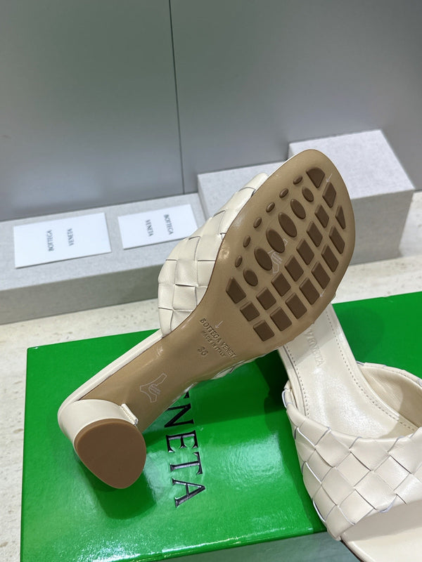 BV 26s Blink Intrecciato Mules 4.5cm Cream Leather 896575