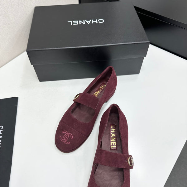 CC Mary Jane Flats Burgundy Suede 925650