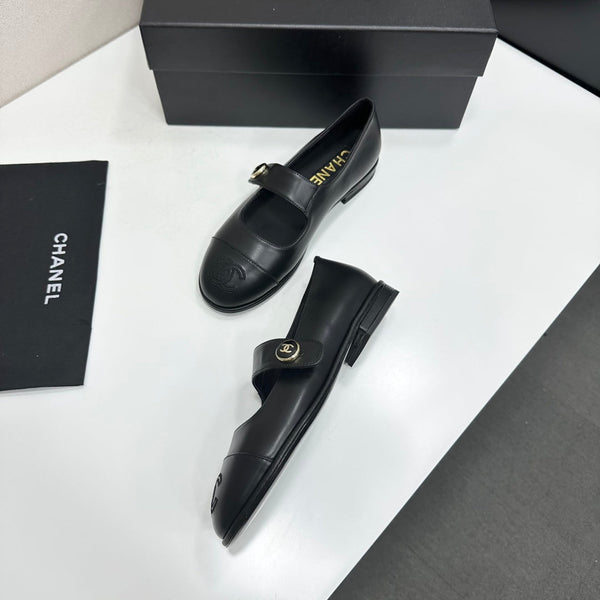 CC Mary Jane Flats Black Leather 925646