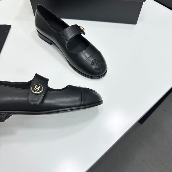 CC Mary Jane Flats Black Leather 925646