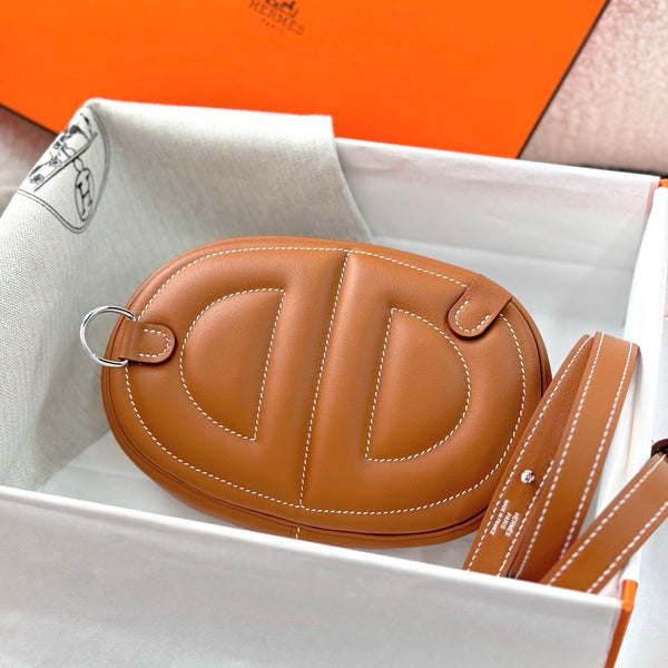 HM In-the-Loop Belt 19CM Bag Brown Swift
