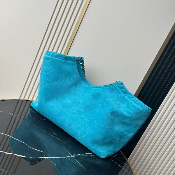 CC 26B Shopping Bag 55CM Blue Suede Calfskin 6474