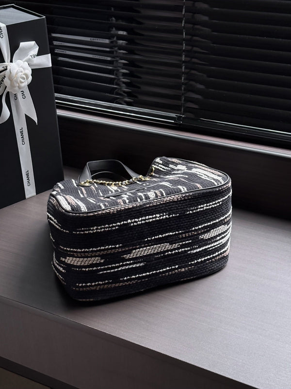 CC 26S Small Shopping Bag Striped Canvas