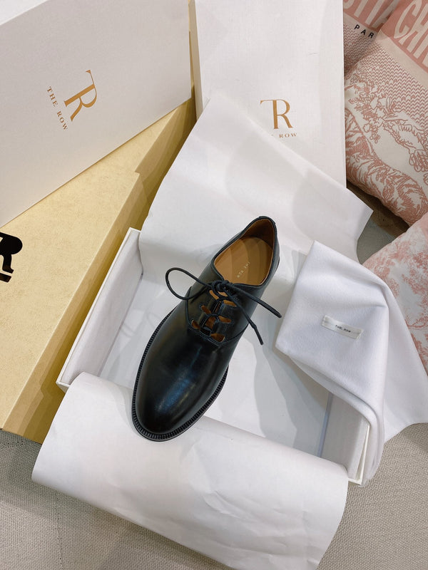 TR 26S Grant Ghillie Lace-Up Loafers Almond-Toe Leather 156143