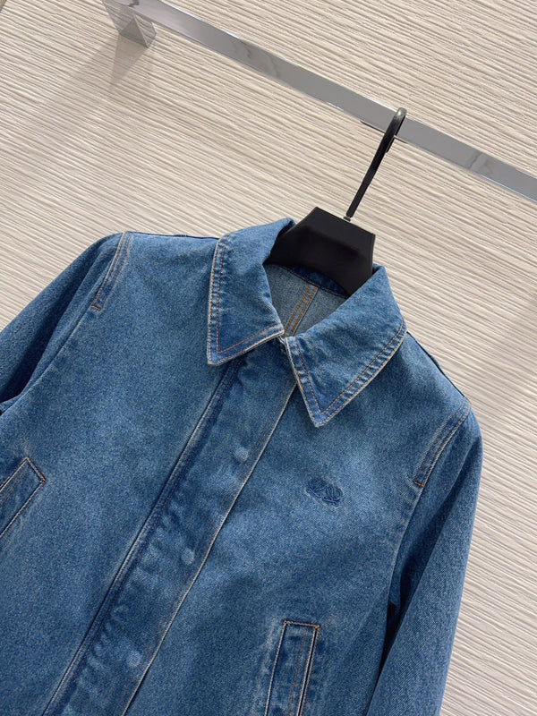 LW 26S Denim Jacket & Wide-Leg Trousers Set Blue Cotton 436686