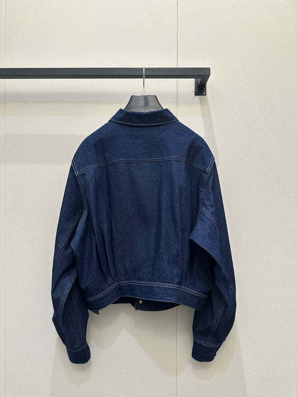 CE 26S Denim Shirt Triomphe Ring Pocket Dark Blue Cotton 437704
