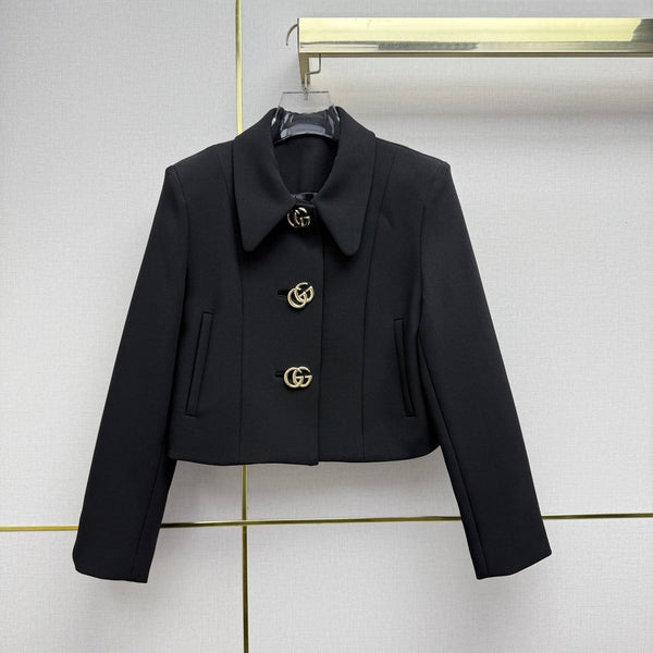 GG 26S Crepe Jacket Double G Buttons Polyester 437650