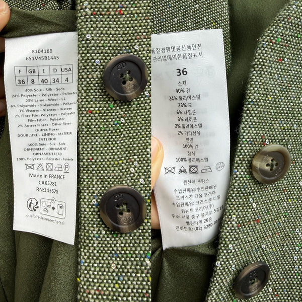 CD 26SS Collarless V-Neck Blazer Silk 432459