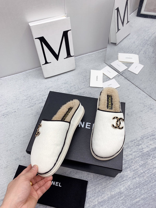 CC 26FW Shearling Mules Double Pony Hair 161799