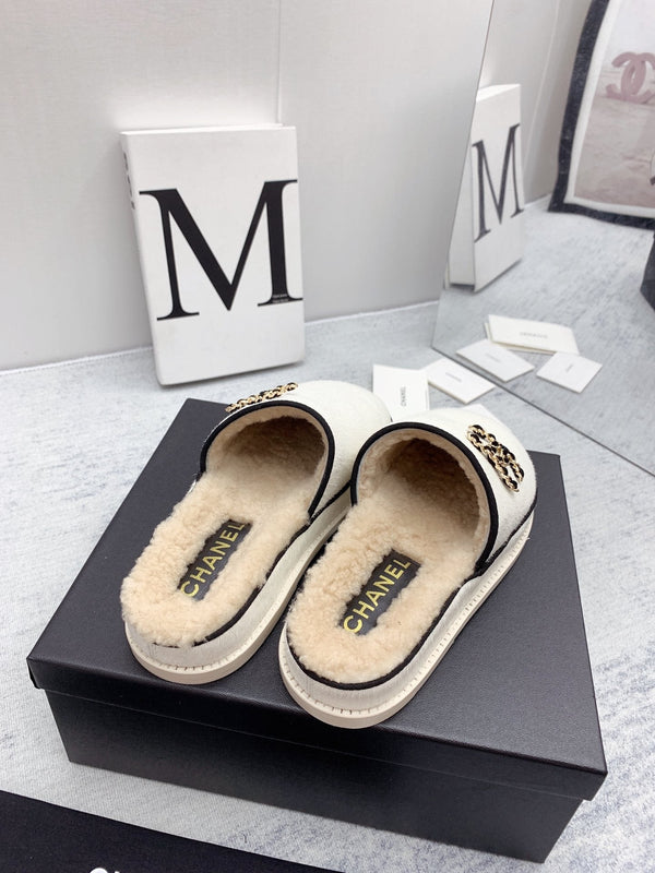 CC 26FW Shearling Mules Double Pony Hair 161799