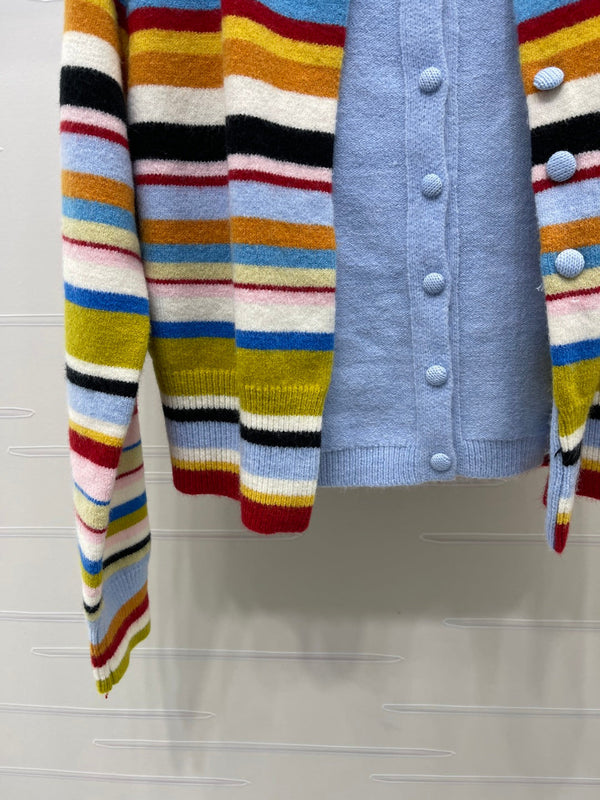 Miu 26FW Striped Knit Cardigan Multicolor Multicolor 439913