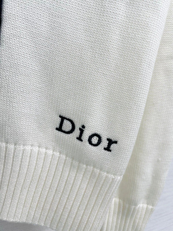 CD 26FW V-Neck Logo-Embroidered Knit Cardigan Wool 440379