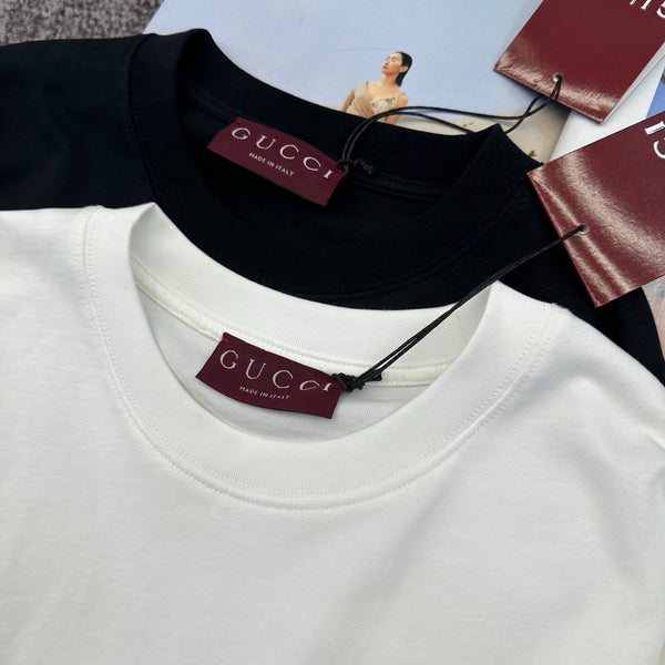 GG 26FW Cotton Jersey T-Shirt Glitter Logo Cotton 446462