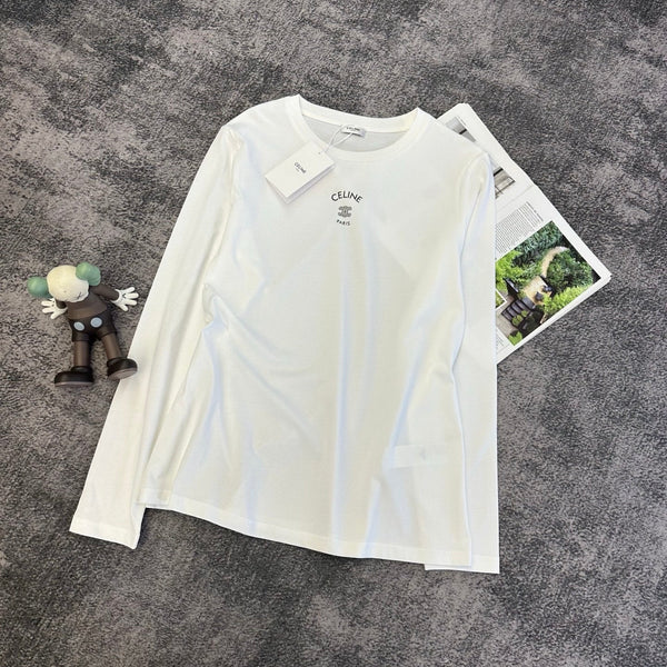 CE 26FW Long-Sleeved T-Shirt Triomphe Embroidery Cotton 430739