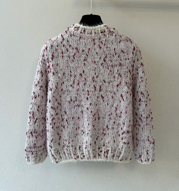 CC 26FW Cherry Blossom Jacquard Cardigan Silk 446689