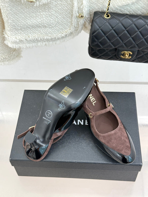 CC 2026 Two-Tone Slingback 70mm Suede 671565