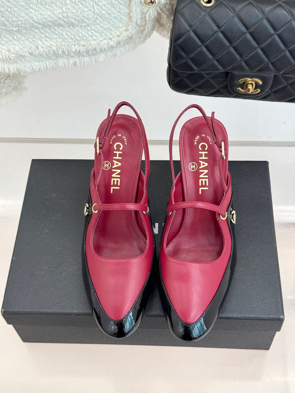 CC 2026 Two-Tone Slingback 70mm Leather 671568
