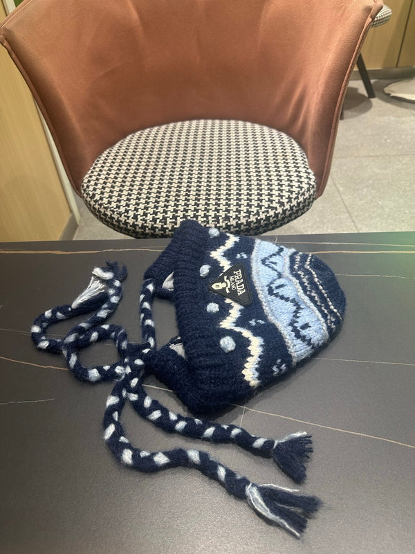Prad 26FW Fair Isle Knit Earflap Beanie Knitwear 551956