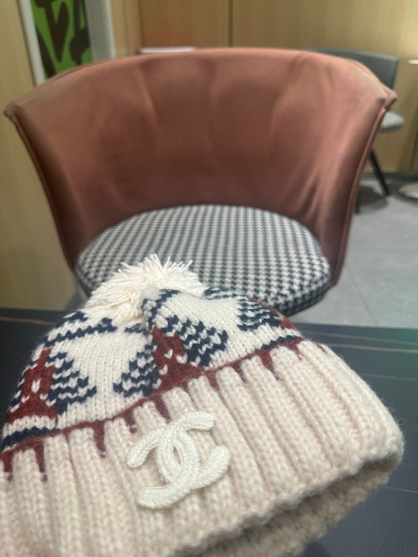 CC 26FW Color-Block Knit Beanie Wool 551952