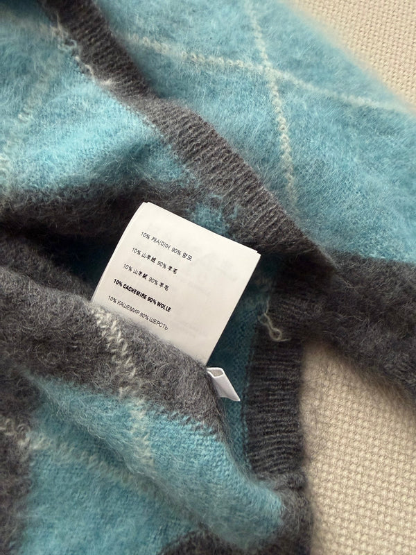 Miu 26FW Diamond-Jacquard Crewneck Wool Blend 447314
