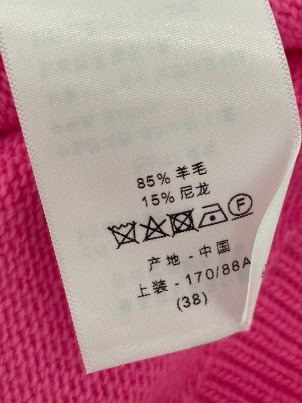CD 26FW Round Neck Knit Top Color-Block Floral Jacquard Letter Logo Embroidery Wool 448063
