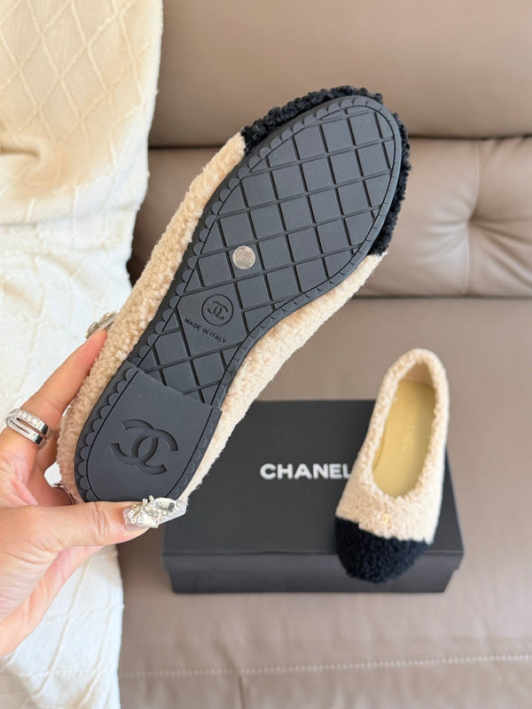 CC 26ss Ballet Flats Shearling 194750