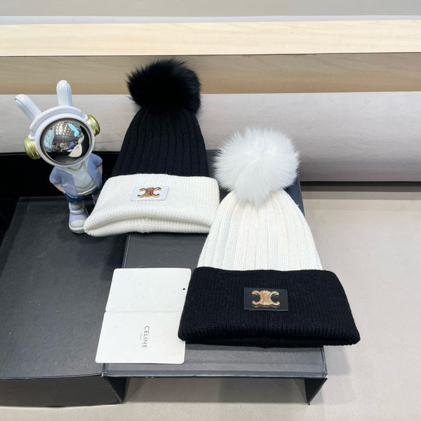 CE 26FW Colorblock Beanie Hat Knit 563799