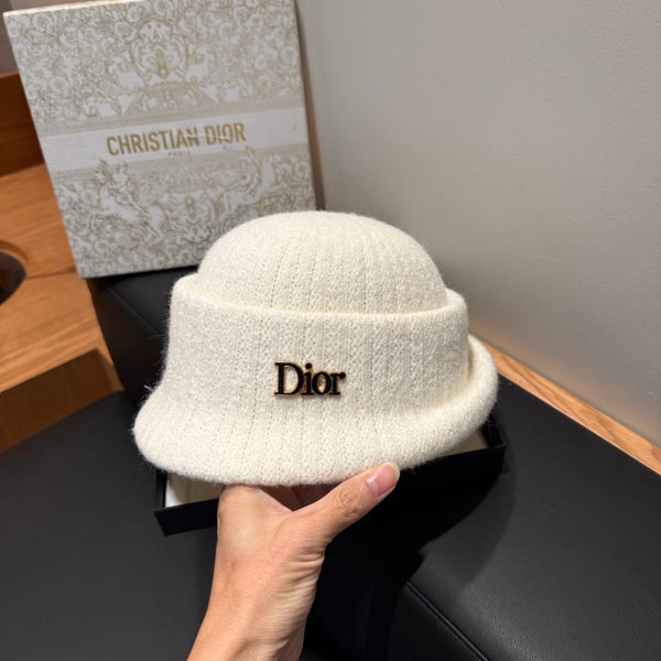 CD 26FW Knit Bucket Hat Rolled Brim Wool Blend 563747
