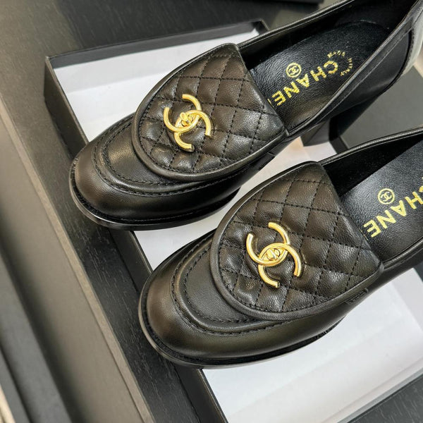 Mocassins CC AH 25/26 9cm Peau de mouton noire