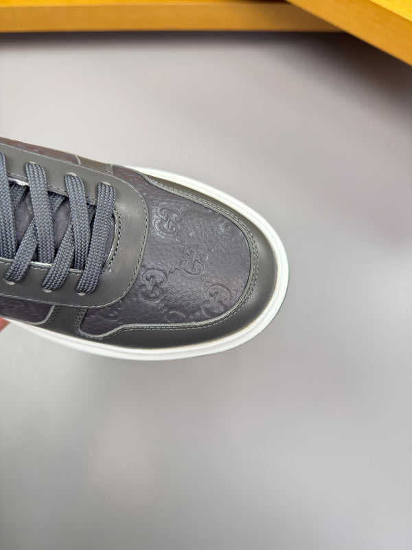 GG SNEAKER GREY NAPPA LEATHER 194555