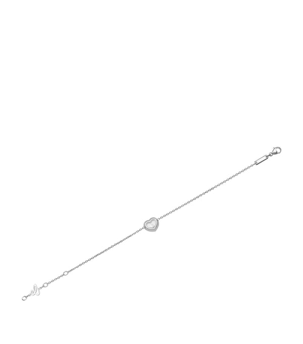 BRACELET CŒUR HEUREUX EN ARGENT ET DIAMANT