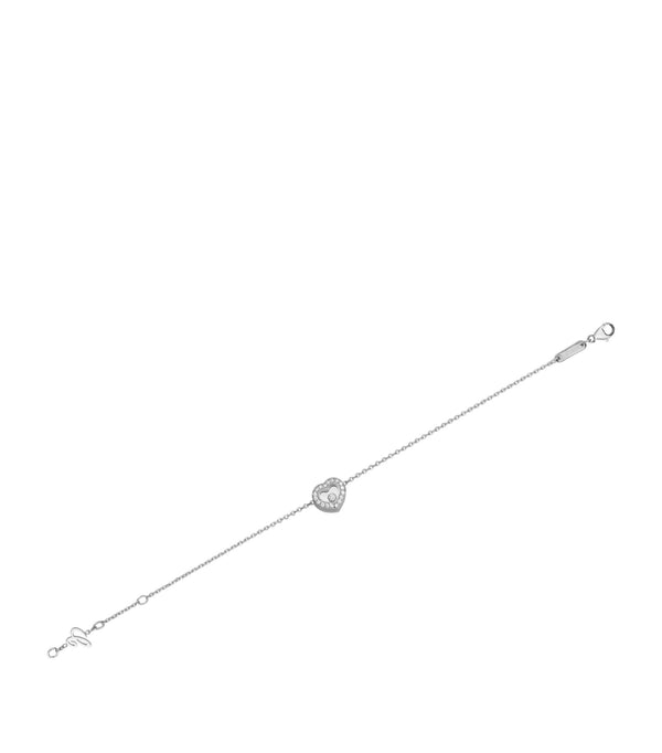 BRACELET CŒUR HEUREUX EN ARGENT ET DIAMANT