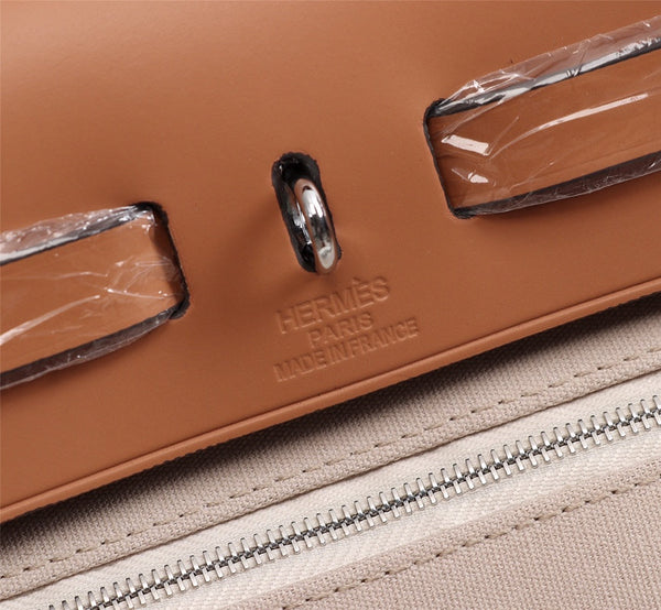 HM HERBAG ZIP 31 APRICOT AND COPPER CANVAS