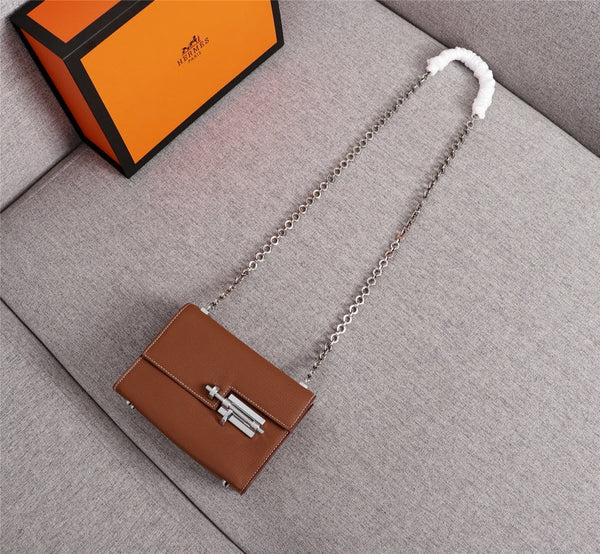 HM VERROU MINI BAG 17 RUSSET CALFSELL