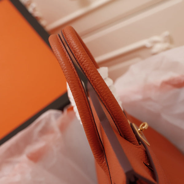 HM BIRKIN BAG 25 FIRE TOGO GOLD HARDWARE