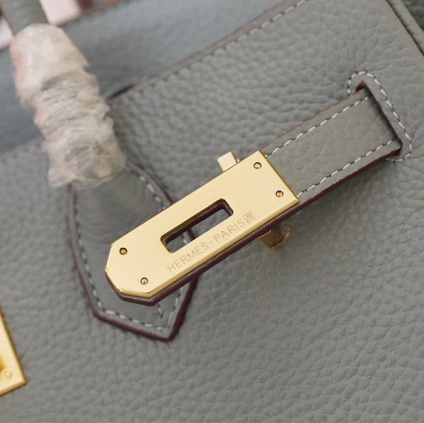 BORSA HM BIRKIN 35 GRIGIO TEMPERATO CON FERRAMENTA TOGO GOLD