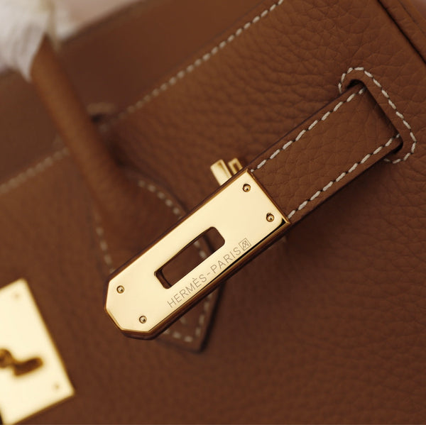 BORSA HM BIRKIN 30 MARRONE TOGO ORO HARDWARE