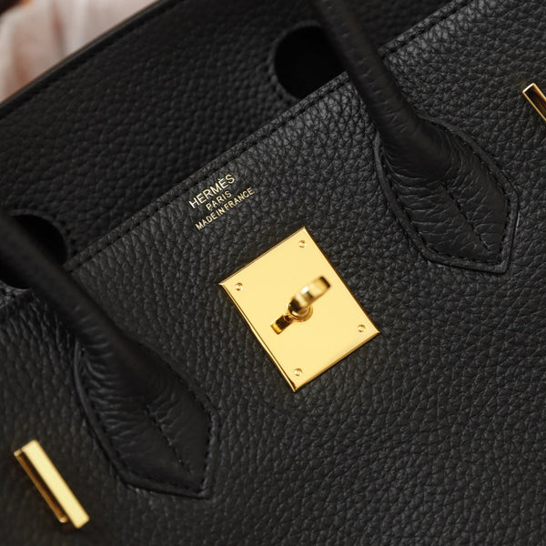 BORSA HM BIRKIN 30 NERO TOGO ORO HARDWARE