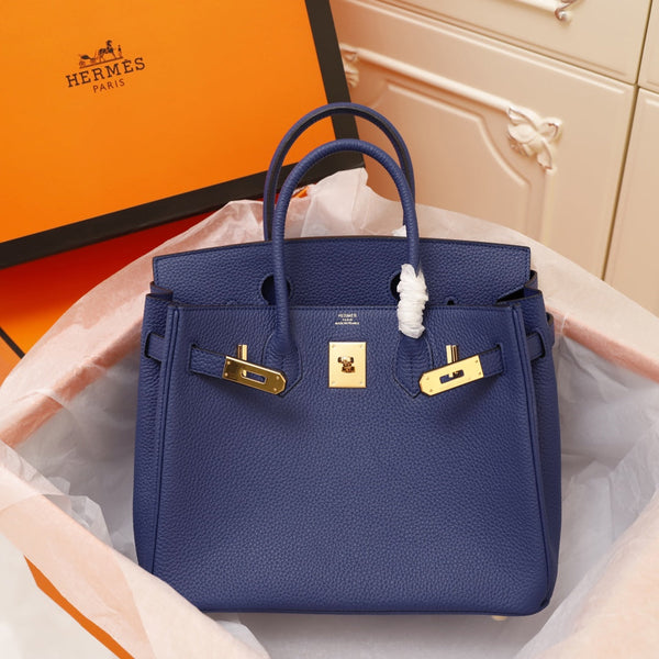BORSA HM BIRKIN 35 NAVY TOGO GOLD HARDWARE
