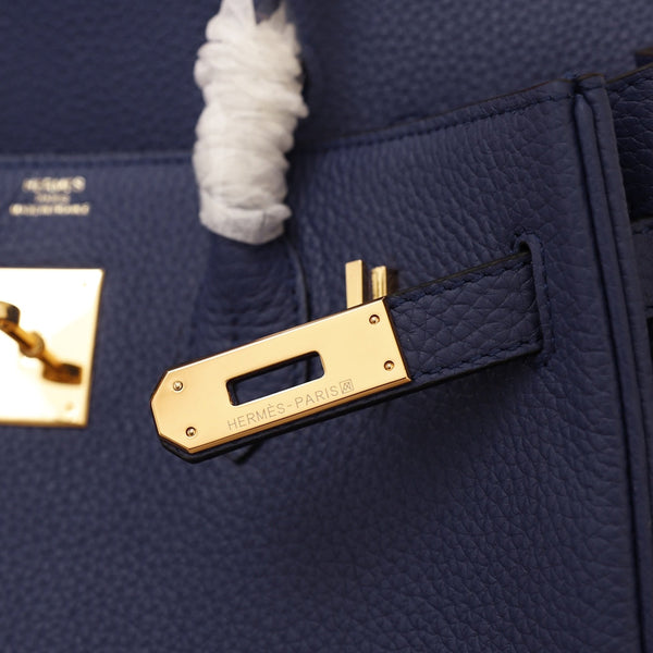BORSA HM BIRKIN 30 NAVY TOGO GOLD HARDWARE