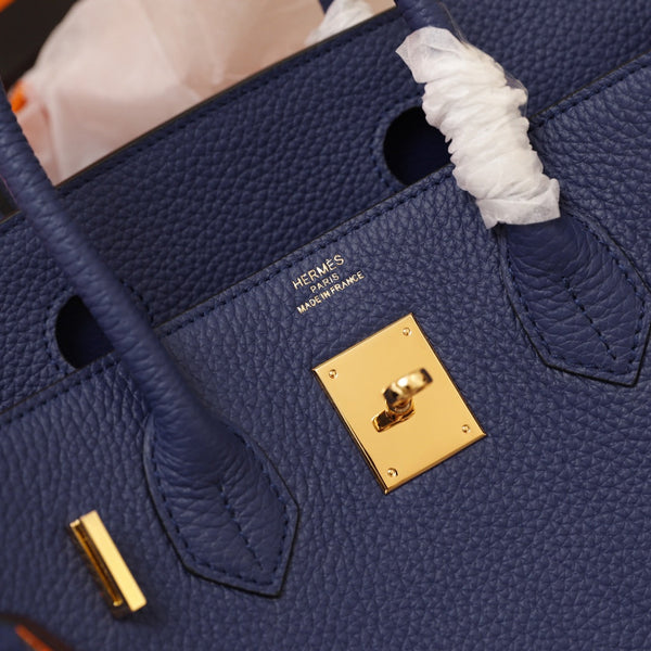 BORSA HM BIRKIN 30 NAVY TOGO GOLD HARDWARE