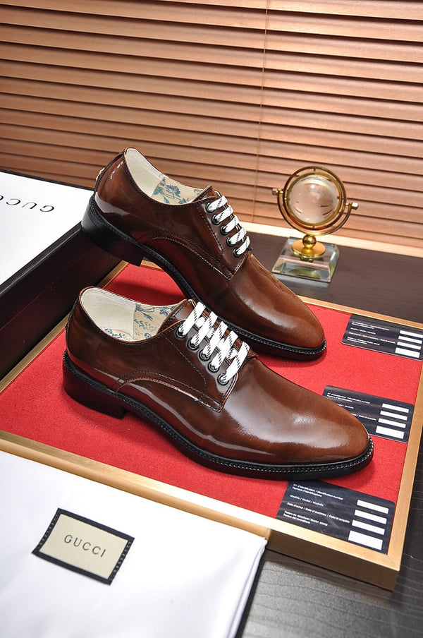 GG Men's Loafer Brown Patent Leather 526114