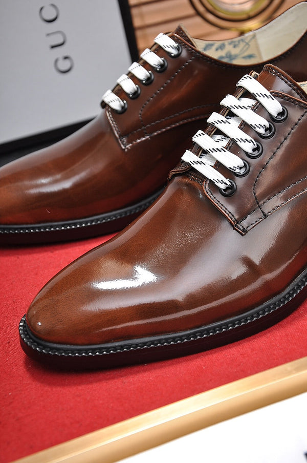 GG Men's Loafer Brown Patent Leather 526114