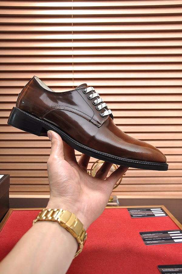 GG Men's Loafer Brown Patent Leather 526114