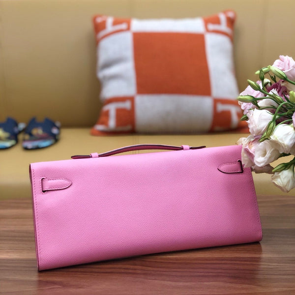 HM Kelly Cut 31cm Light Pink Swift Leather Ghw