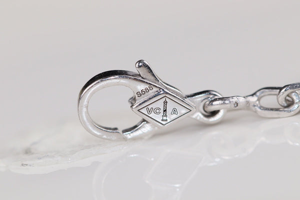 VCA Clover Blue Mop 5 Motifs Sliver Bracelet