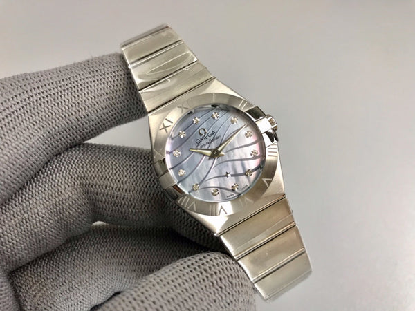 Omega Constellation 27mm Silver Mop Mother Pearl Dial