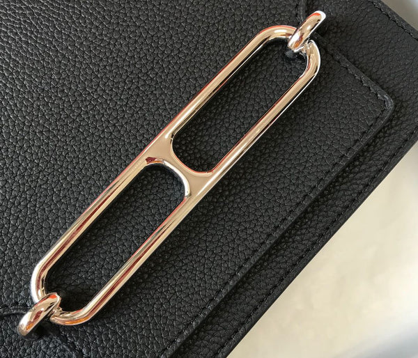 HM SAC ROULIS 18 BLACK TOGO LEATHER