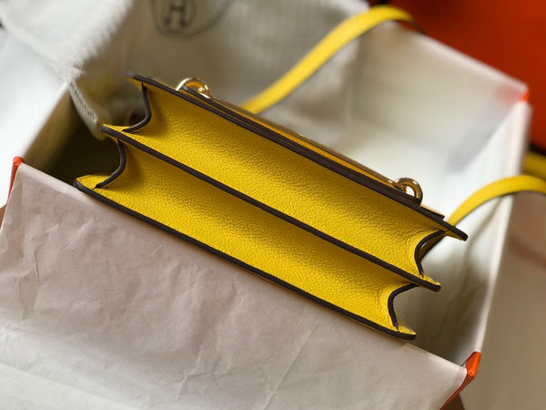 HM SAC ROULIS 19 LEMON TOGO LEATHER